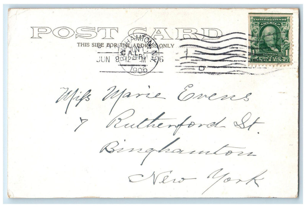 1906 New High School San Jose California CA Posted Antique Postcard