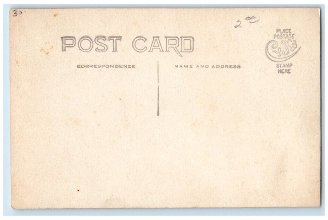 c1910's Boy And Child Horse And Wagon RPPC Photo Unposted Antique Postcard