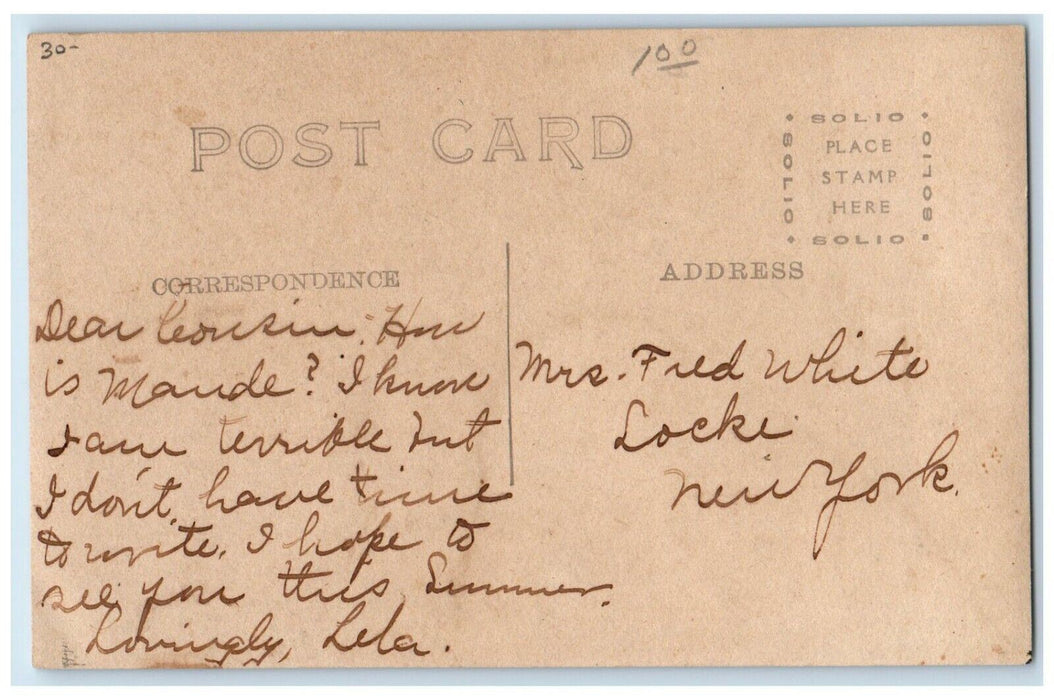 c1910's Boy Horse And Buggy Riding Dirt Road Trees RPPC Photo Antique Postcard