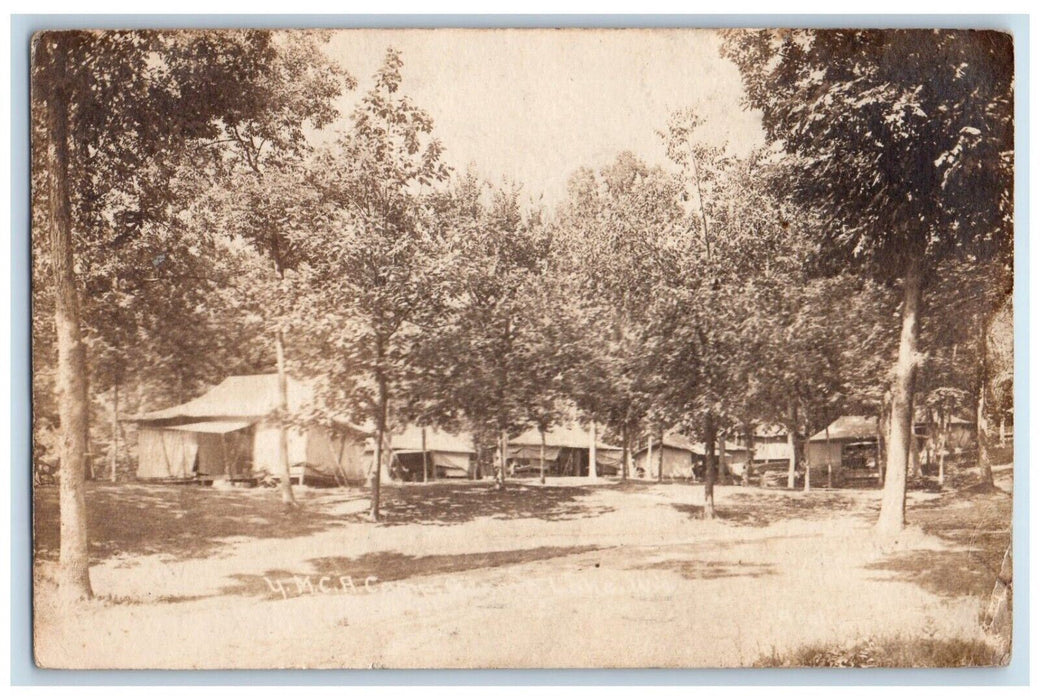 1920 YMCA Camp Lake Geneva Wisconsin WI, Conference RPPC Photo Vintage Postcard