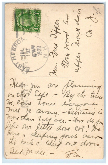 1929 Old House East Hebron New Hampshire NH RPPC Photo Posted Vintage Postcard