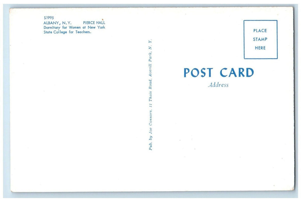 c1960 Pierce Hall Dormitory Women State College Teacher Albany New York Postcard