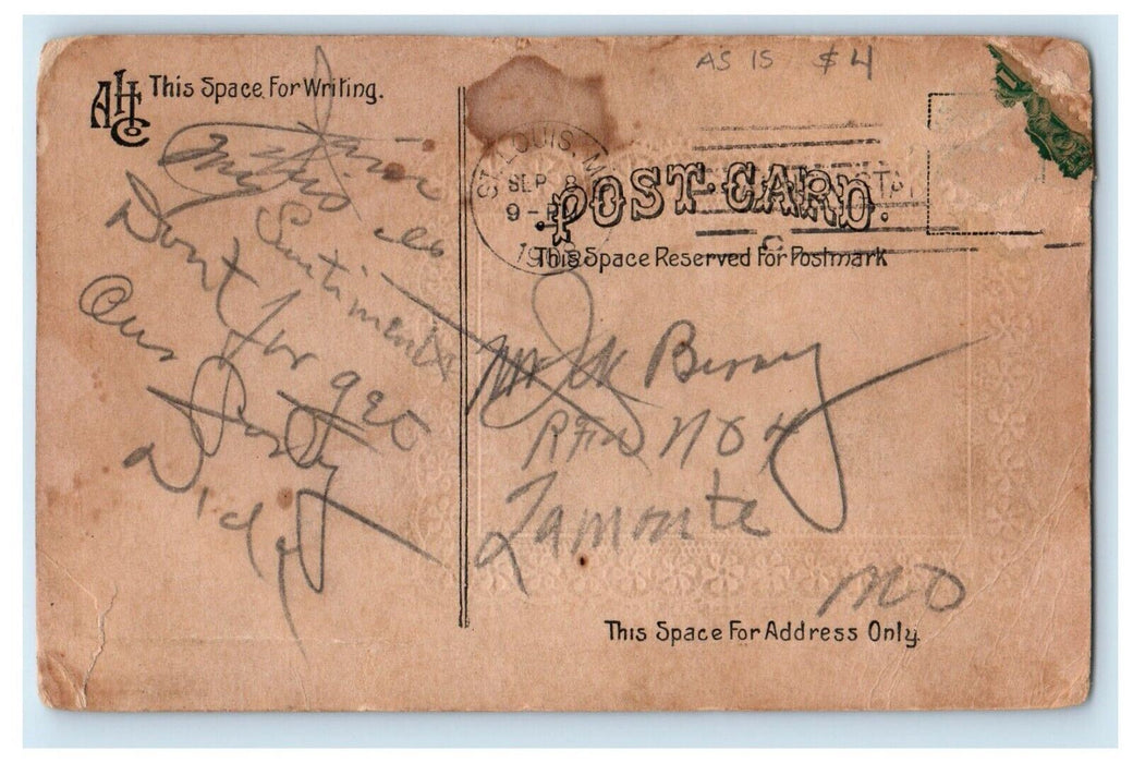 1908 "Foe to Monopoly" William Bryan Political Advertising Posted Postcard