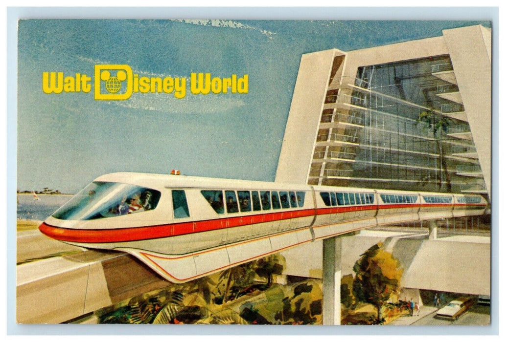 1971 Pre Opening Walt Disney World Monorail Contemporary Resort Concept Postcard