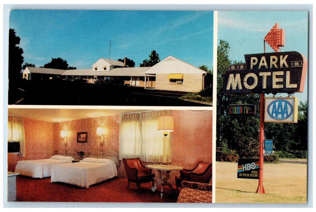 c1950's Park Motel North Division Street Morris Illinois IL Multiview Postcard