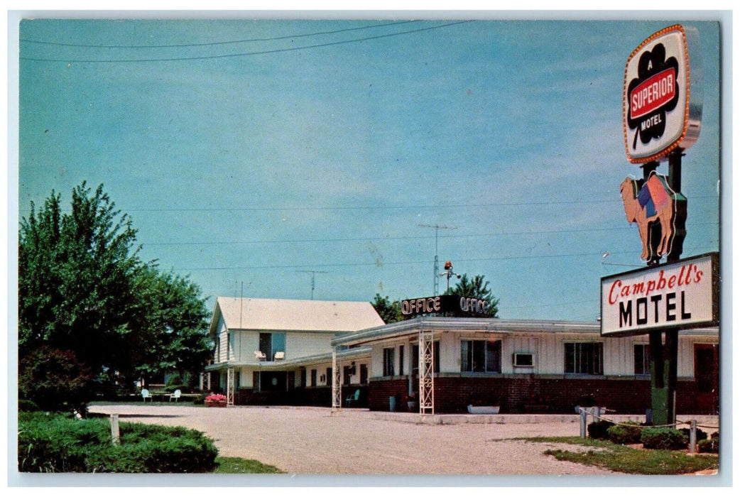c1950's Campbell's Motel Inc Scottsburg Indiana IN Vintage Unposted Postcard