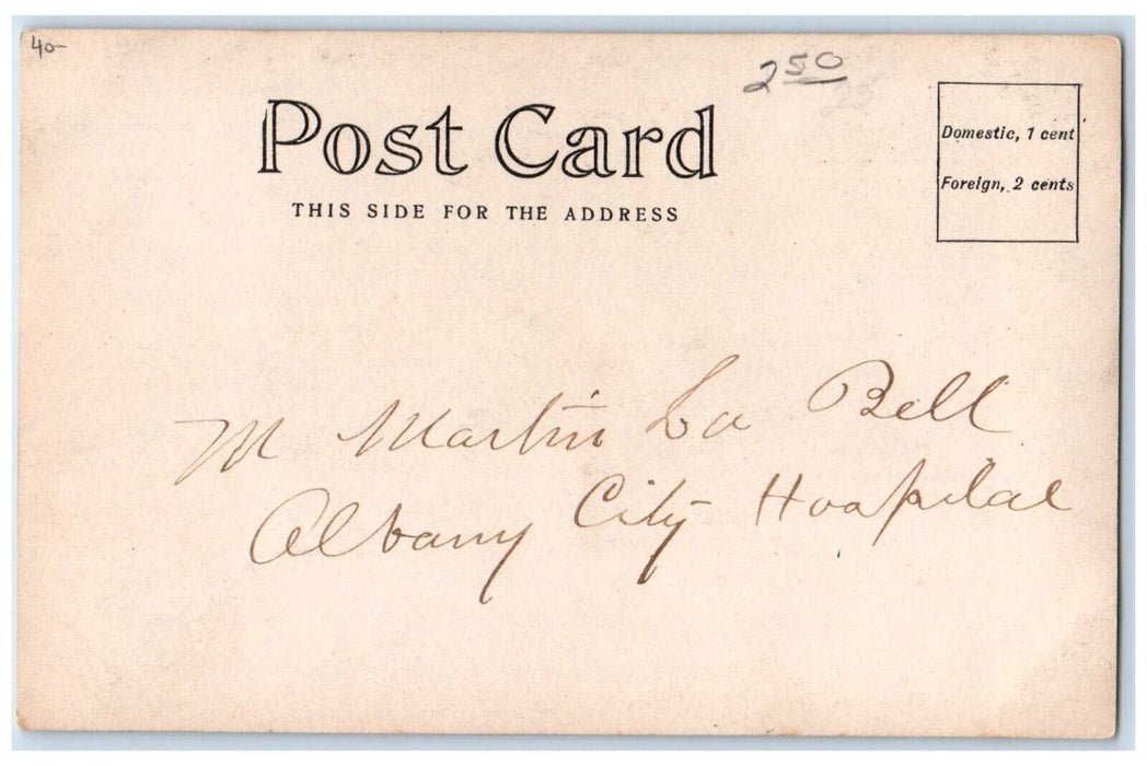 c1905 View Of M.E. Church Dirt Rock Lewis New York NY RPPC Photo Posted Postcard