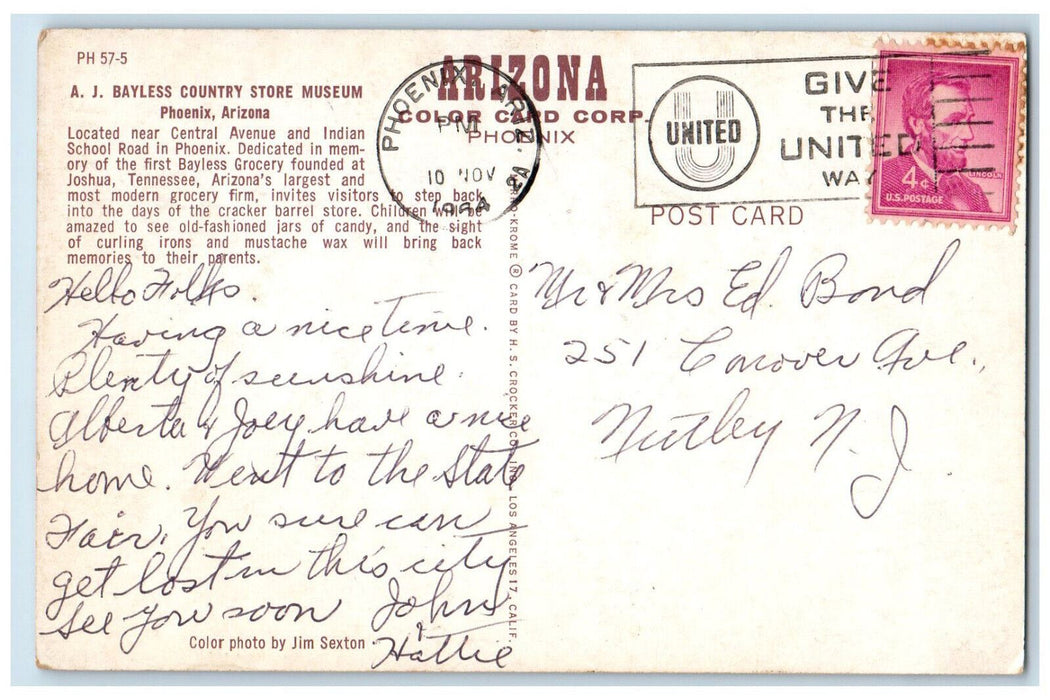 1964 J.B. Bayless Grocery Co. Joshua Tennessee TN Horse Carriage Postcard