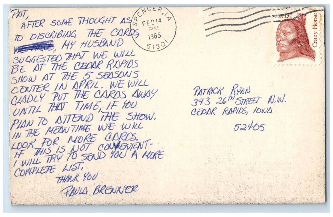 1985 Front Elevation The Mansion Antiques Appraisals Spencer Iowa IA Postcard