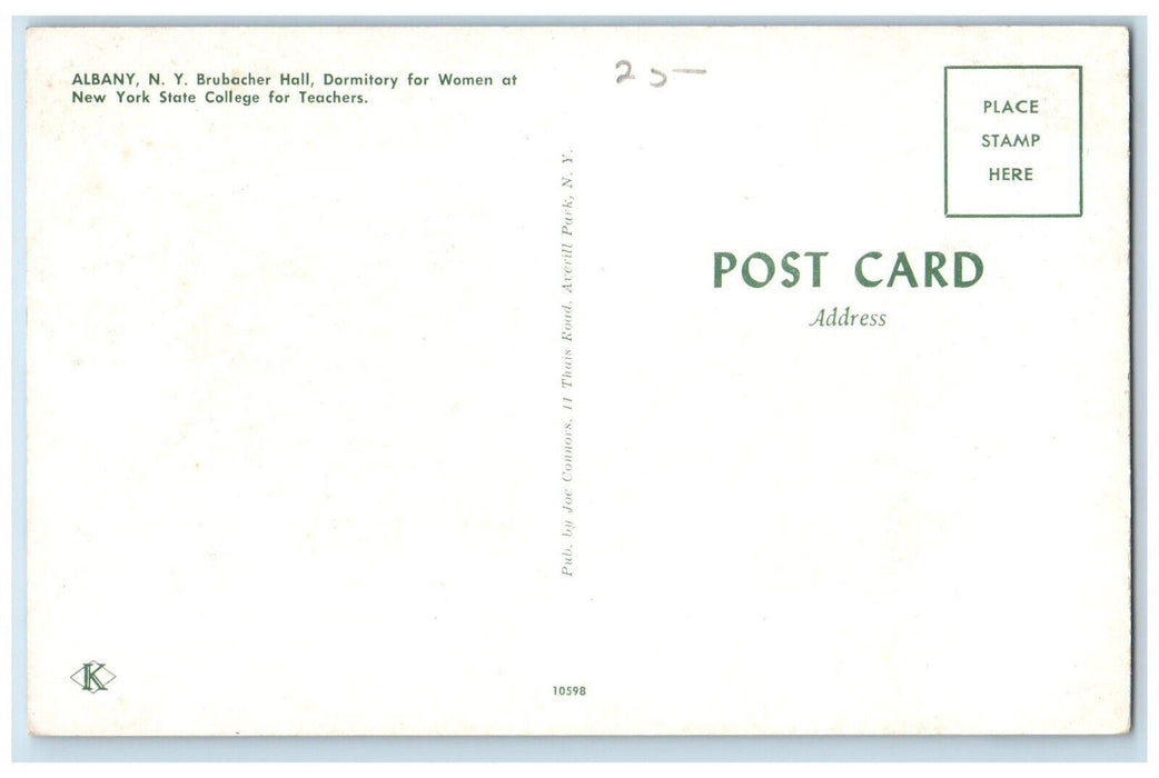 c1960 Brubacher Hall Dormitory Women New York State College Albany NY Postcard