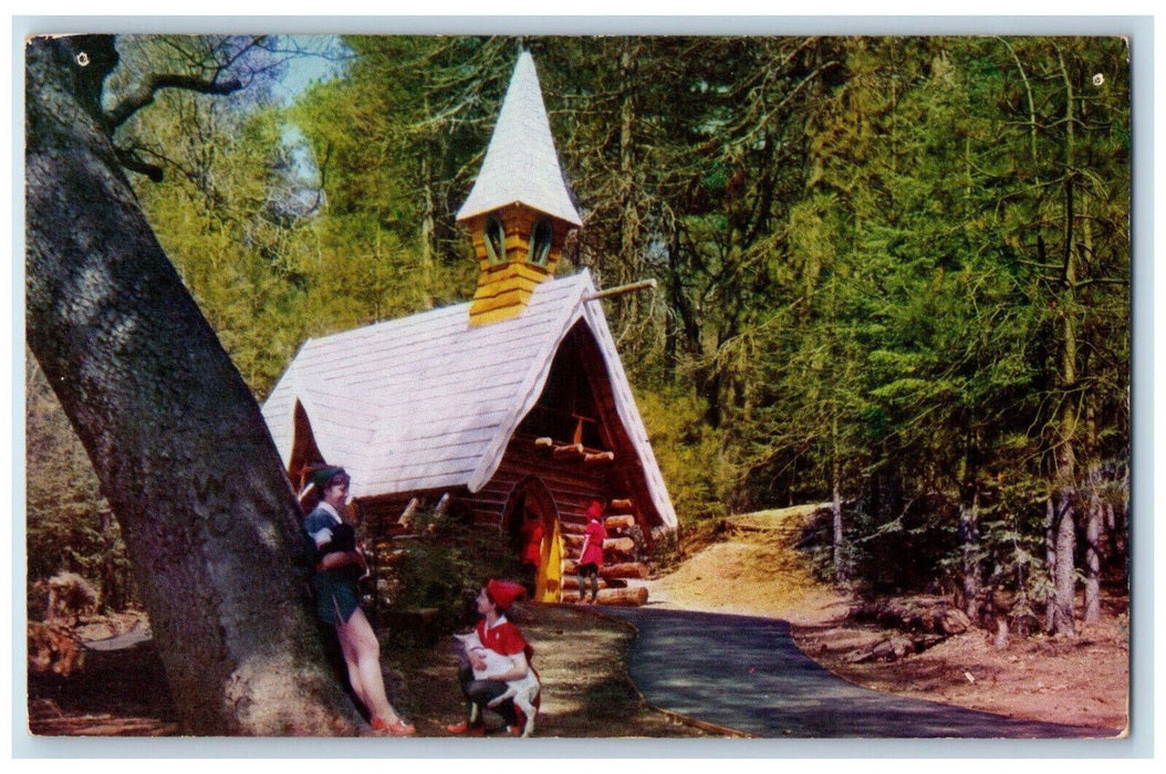 c1950's Chapel of the Little Shepherd Santa's Village Skyforest CA Postcard