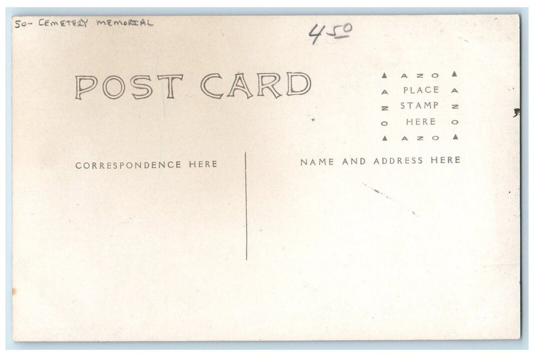 c1910's Decoration Day Cemetery Memorial Horseheads NY RPPC Photo Postcard
