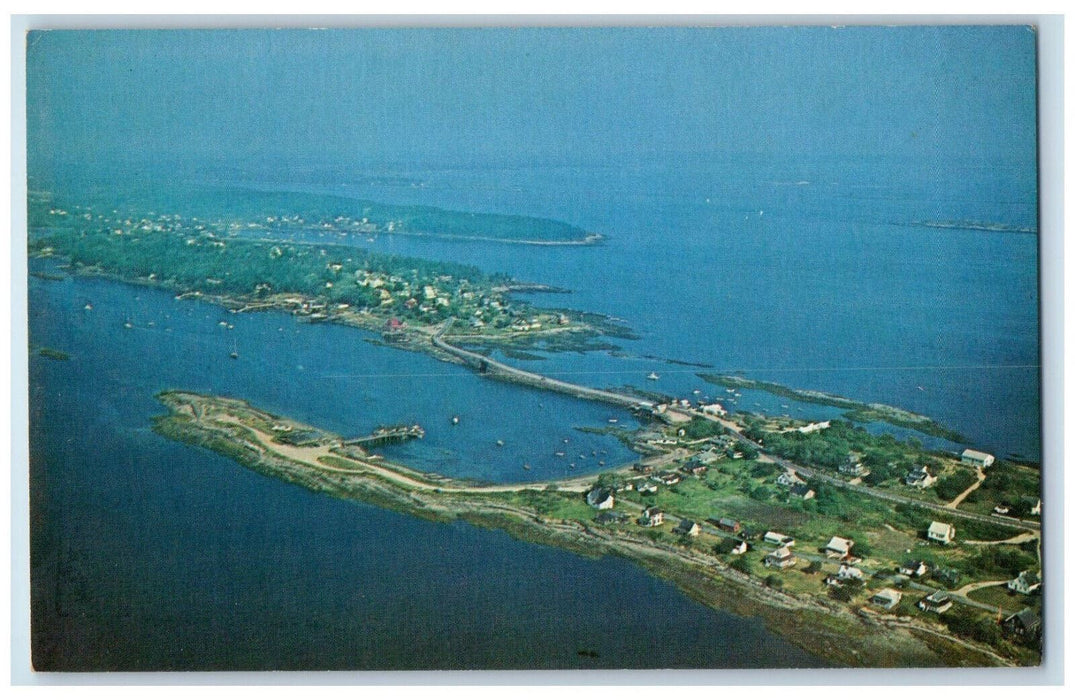 c1950's Cribstone Bridge Bailey Island Maine ME Unposted Vintage Postcard