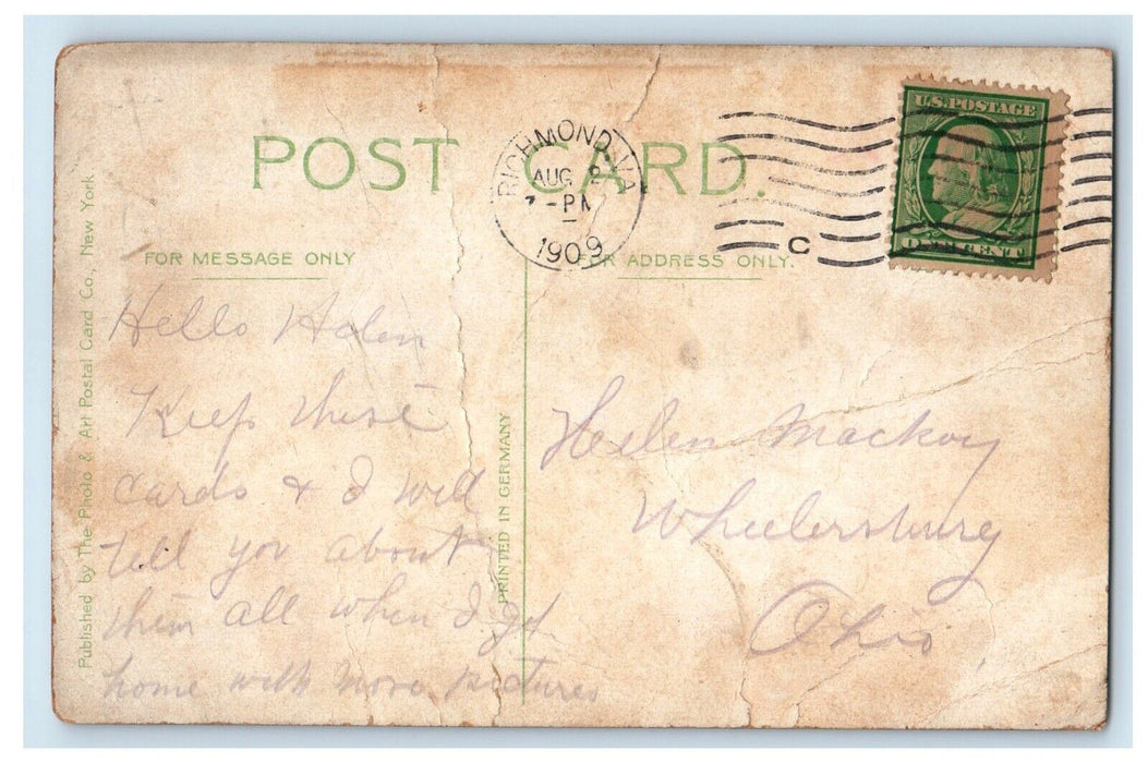 1909 General Robert E. Lee's Confederate Monument Richmond Virginia VA Postcard