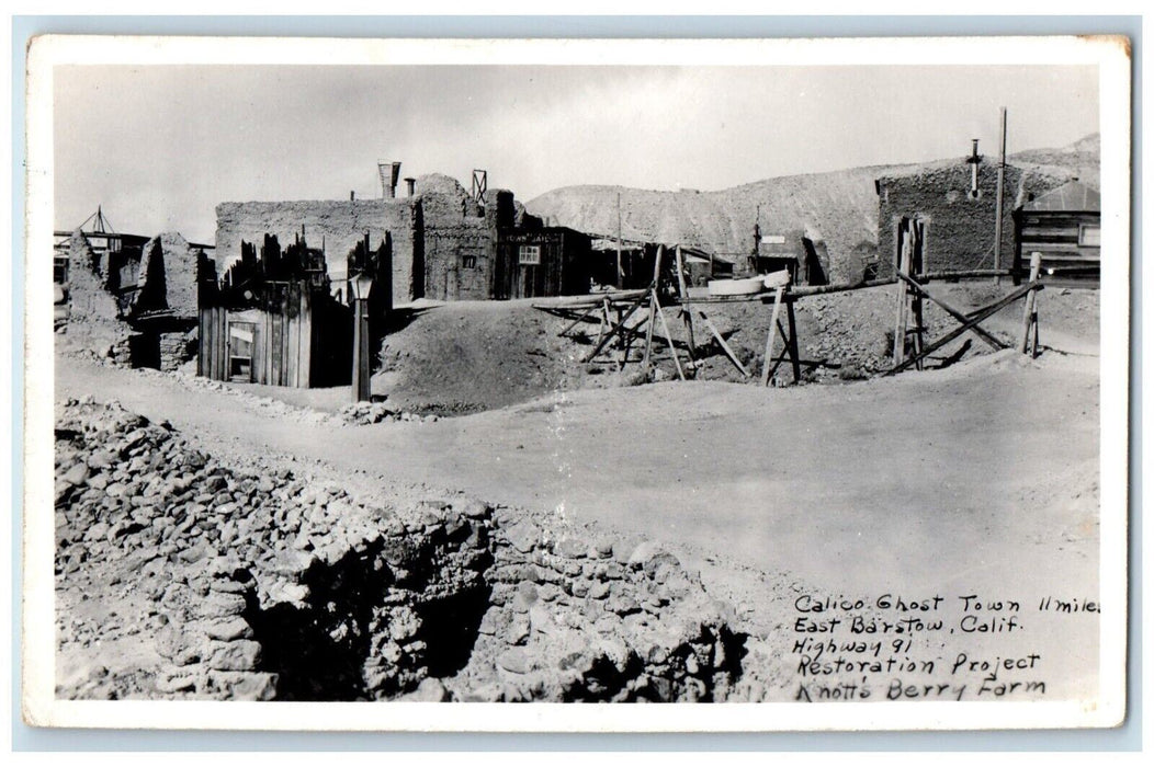 c1920's Calico Ghost Town Restoration Knott's Berry Farm CA RPPC Photo Postcard