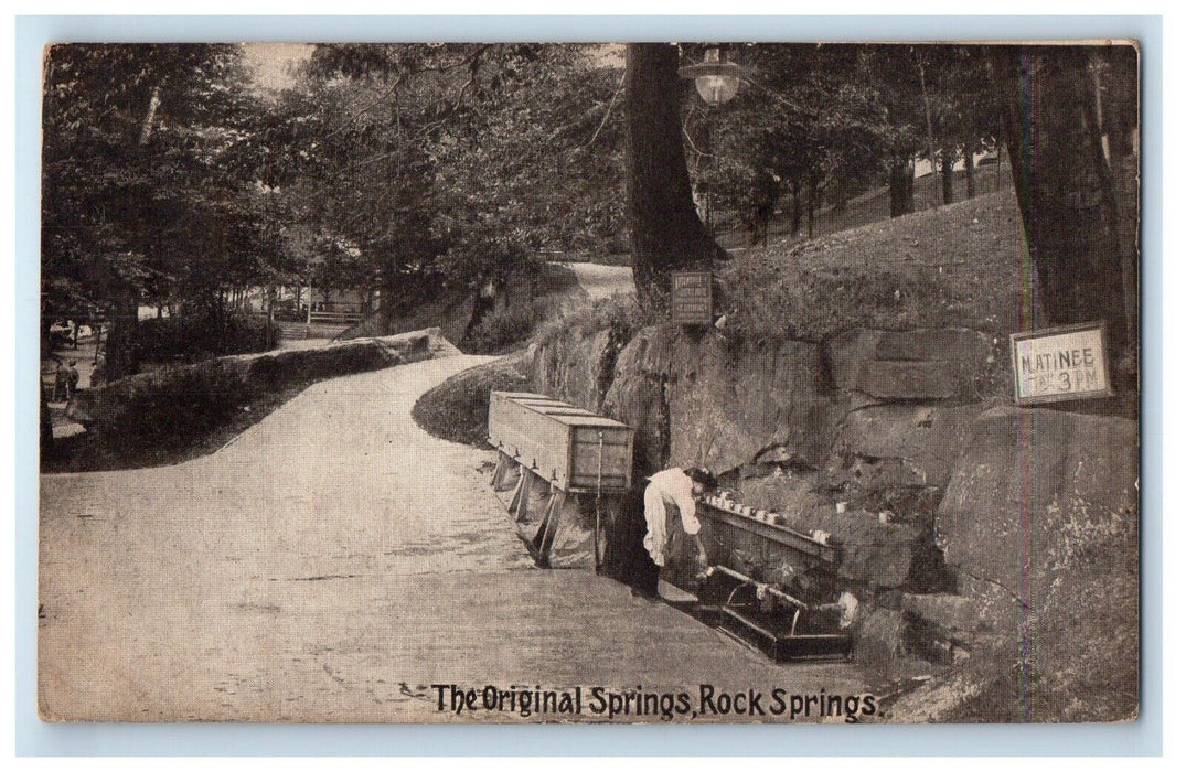 1910 Original Rock Springs Chester West Virginia WV Thick Bragdon Postcard