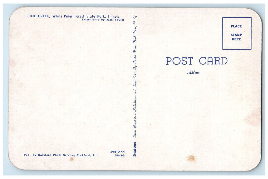 c1960's Fishing at Pine Creek White Pines Forest State Park Illinois IL Postcard