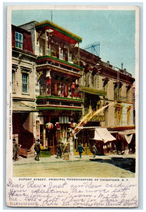 1905 Dupont Street Principal Thoroughfare of Chinatown New York NY Postcard