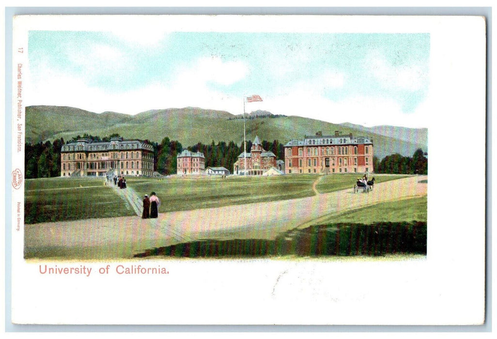 c1905 University of California Charles Weidner Antique Unposted Postcard