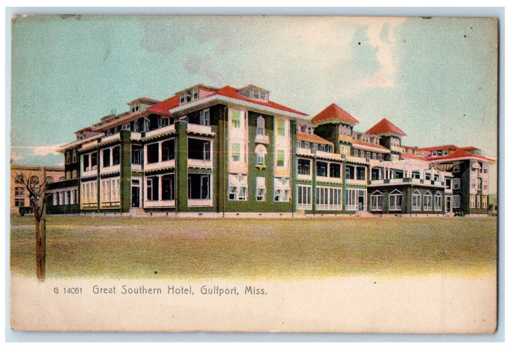 c1905 Great Southern Hotel Gulfport Mississippi MS Rotograph Antique Postcard