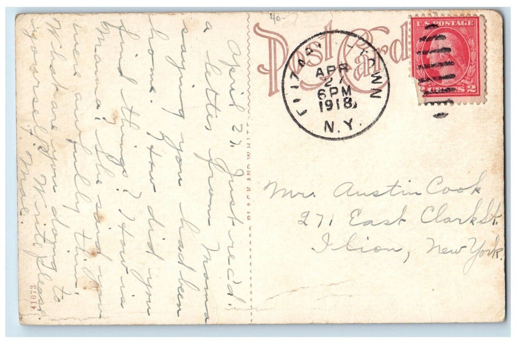 1918 Deer's Head Inn Elizabethtown New York NY, In The Adirondacks Cars Postcard