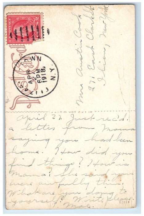 1918 Deer's Head Inn Elizabethtown New York NY, In The Adirondacks Cars Postcard