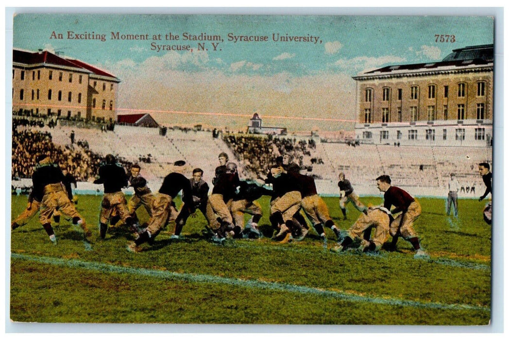 An Exciting Moment Stadium Syracuse University Football Syracuse NY Postcard