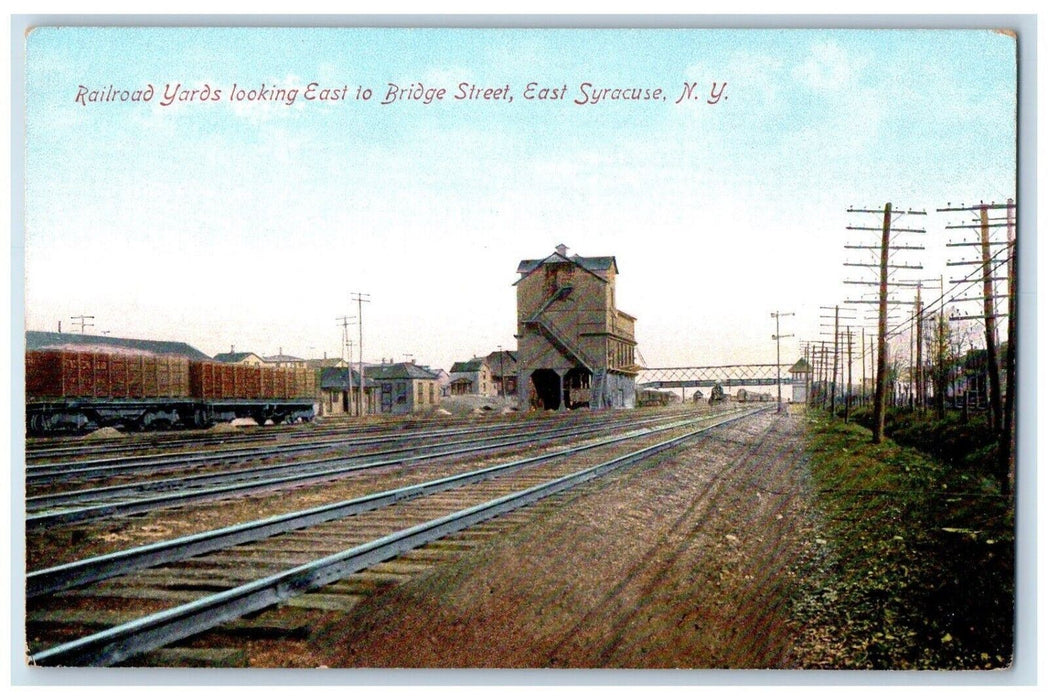 Railroad Yards Looking East Bridge Street East Syracuse New York NY Postcard