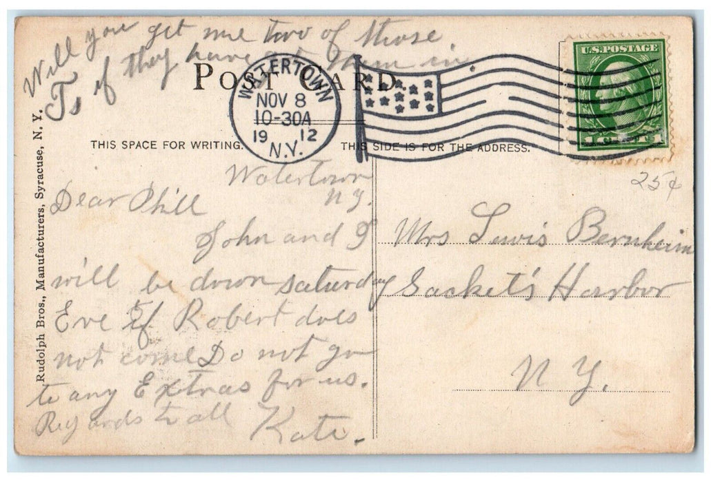 1912 Co-eds In Rowing Tank Syracuse University Syracuse New York NY Postcard