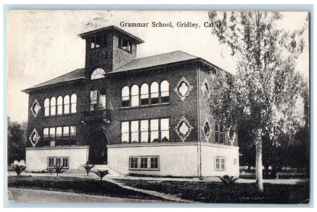 1907 Grammar School Gridley California CA Breesport New York NY Postcard