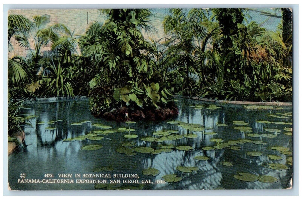 1915 View Botanical Building Panama California Exposition San Diego CA Postcard