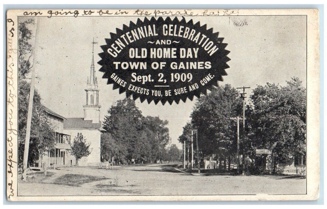 Centennial Celebration Old Home Day Knowlesville New York NY Antique Postcard