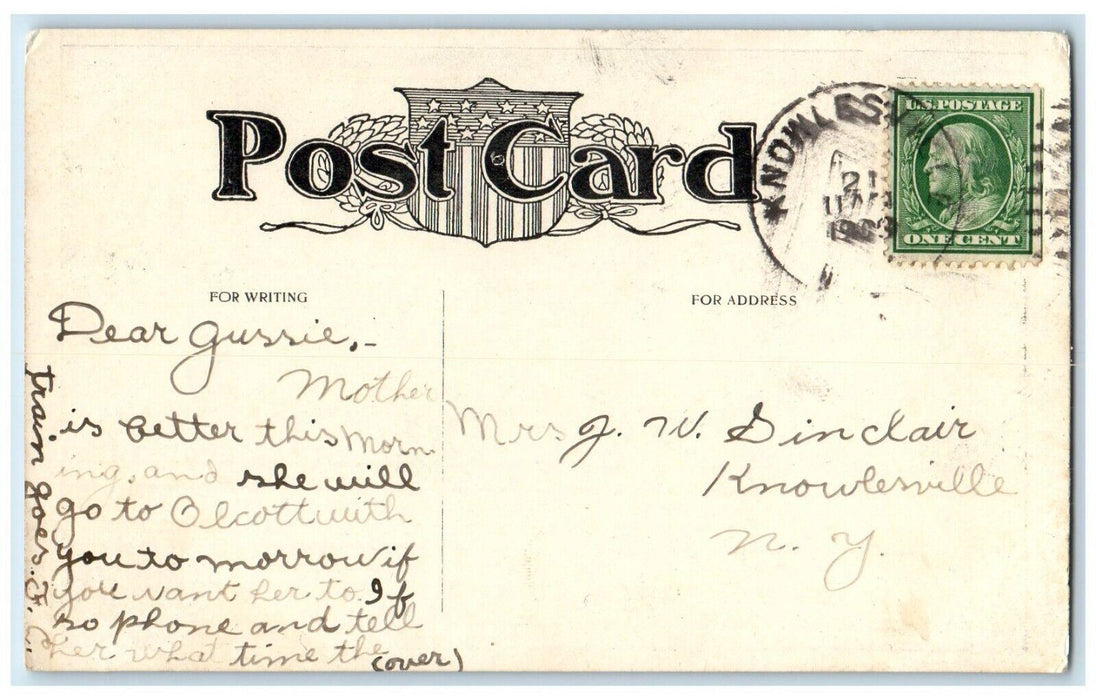 Centennial Celebration Old Home Day Knowlesville New York NY Antique Postcard