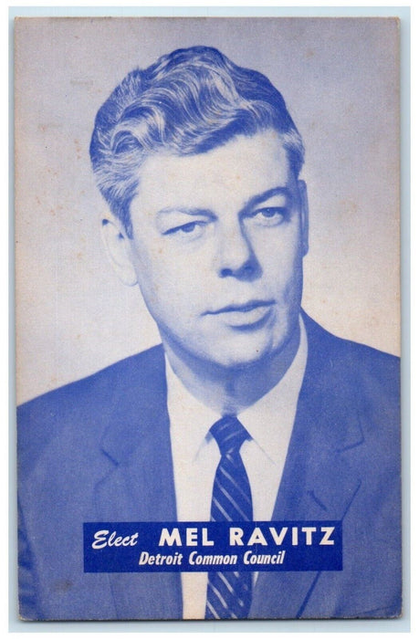 Elect Mel Ravitz Detroit Common Council Political Advertising Antique Postcard
