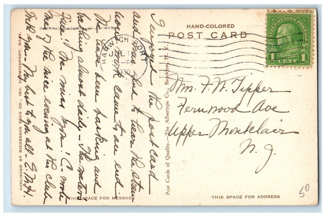 1930 The Birches Harwich Cape Cod Massachusetts MA Posted Vintage Postcard