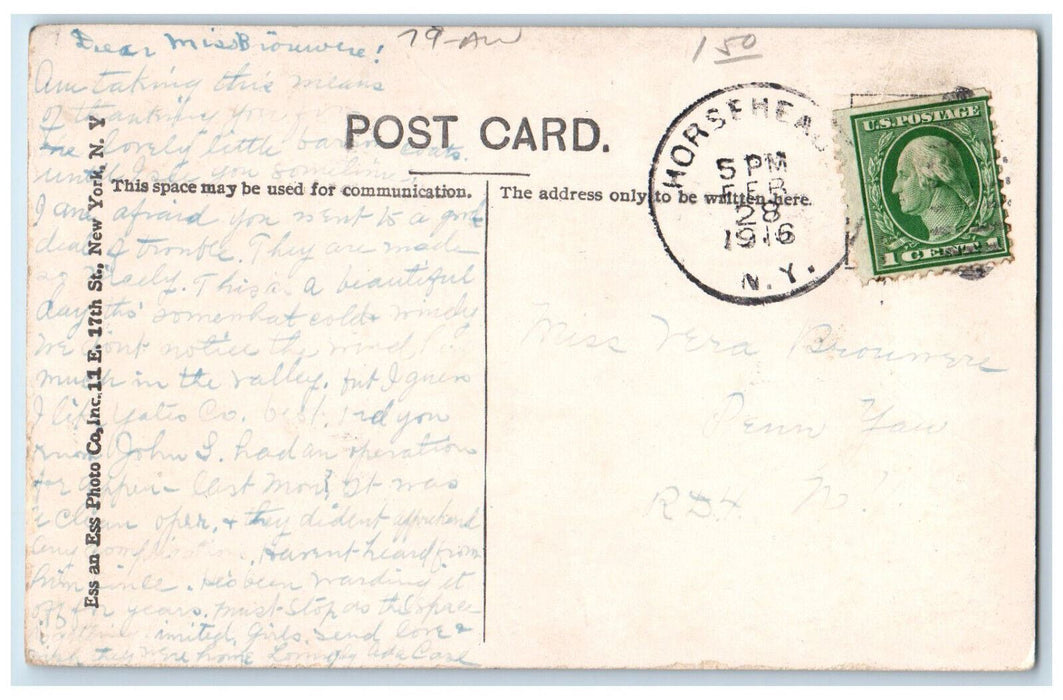 1916 Grand Central Avenue Horseheads New York NY Posted Antique Postcard