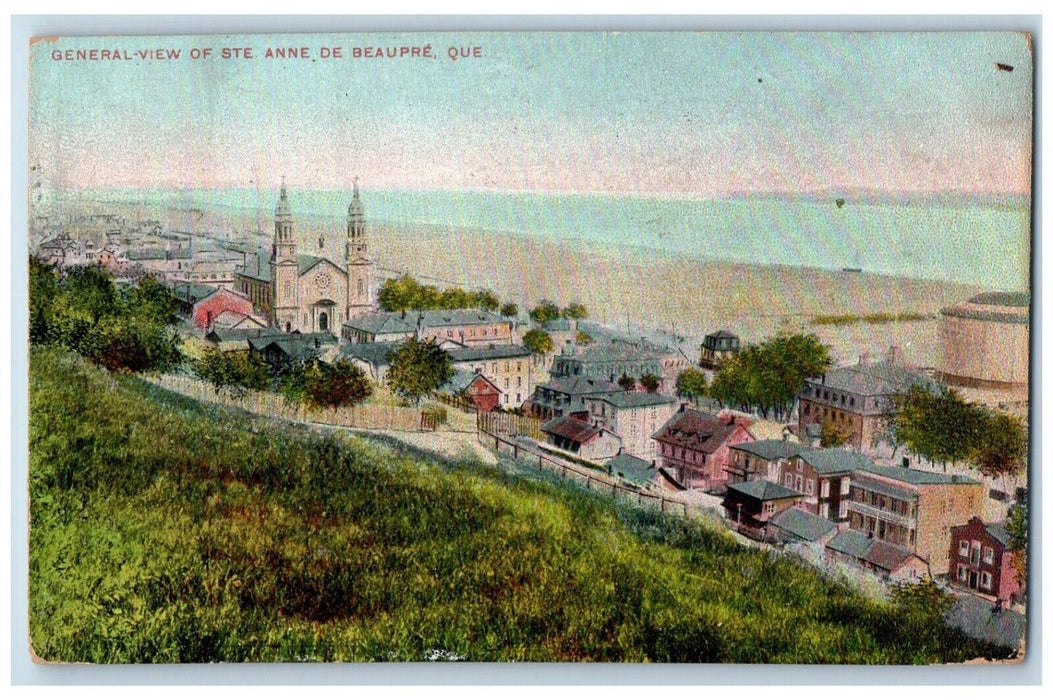 c1910's General View Of Ste. De Beaupre Quebec Canada Posted Antique Postcard