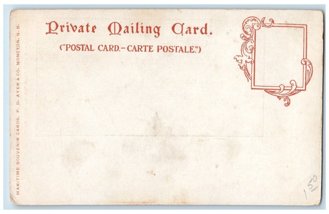 c1900's Shooting An Oil Well At St. Joseph's Near Moncton N.B. Canada Postcard