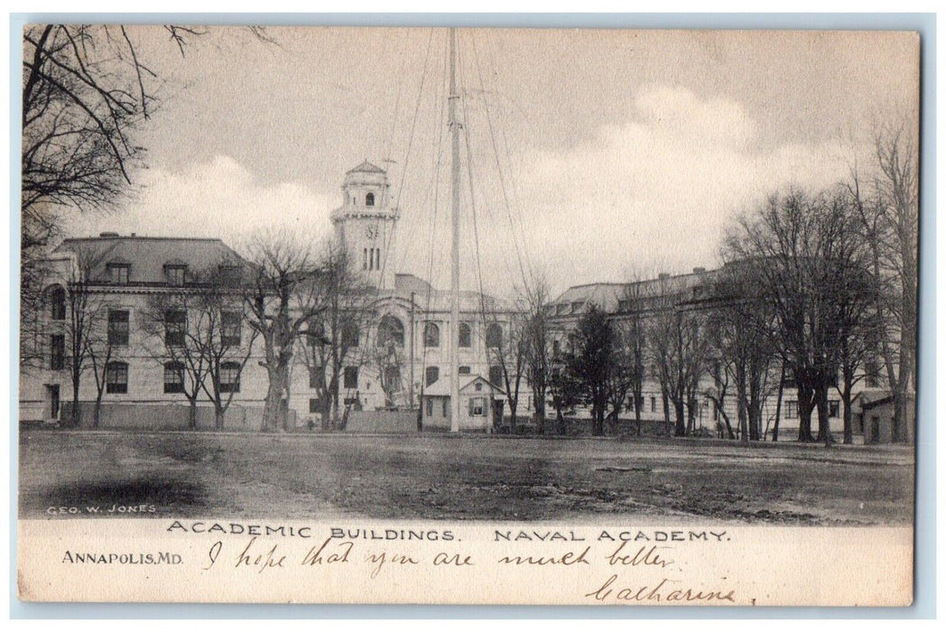 1907 Academic Buildings Naval Academy Annapolis Maryland MD Antique Postcard