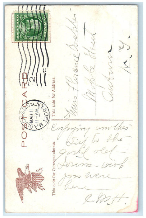 1909 Hotel Majestic and Central Park West New York NY Antique Postcard
