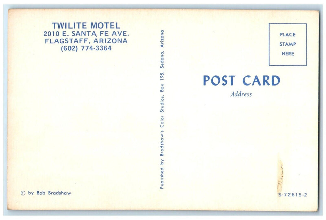 c1960's Twilite Motel Cars Roadside Flagstaff Arizona AZ Vintage Postcard