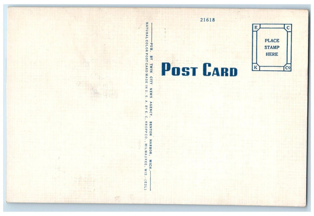 c1960's Fun At The Beach At St. Joseph Benton Harbor Michigan MI, Girls Postcard