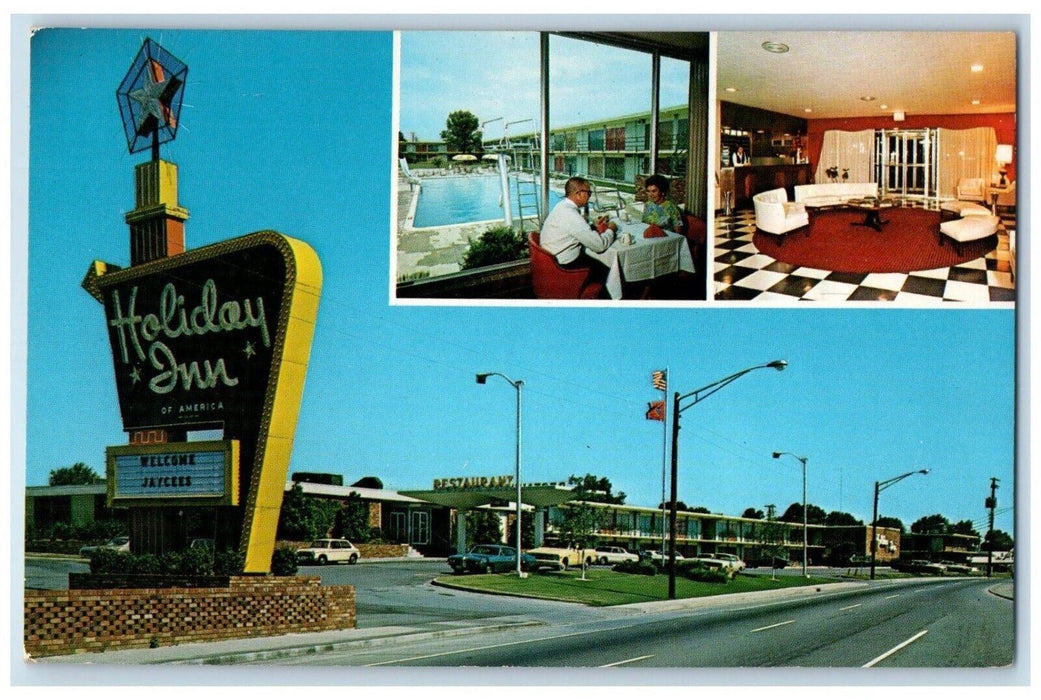 c1960's Holiday Inn Hotel Cleveland Tennessee TN, Multiview Vintage Postcard