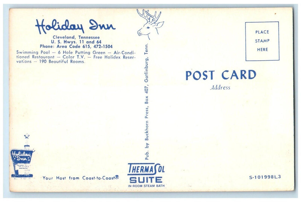 c1960's Holiday Inn Hotel Cleveland Tennessee TN, Multiview Vintage Postcard