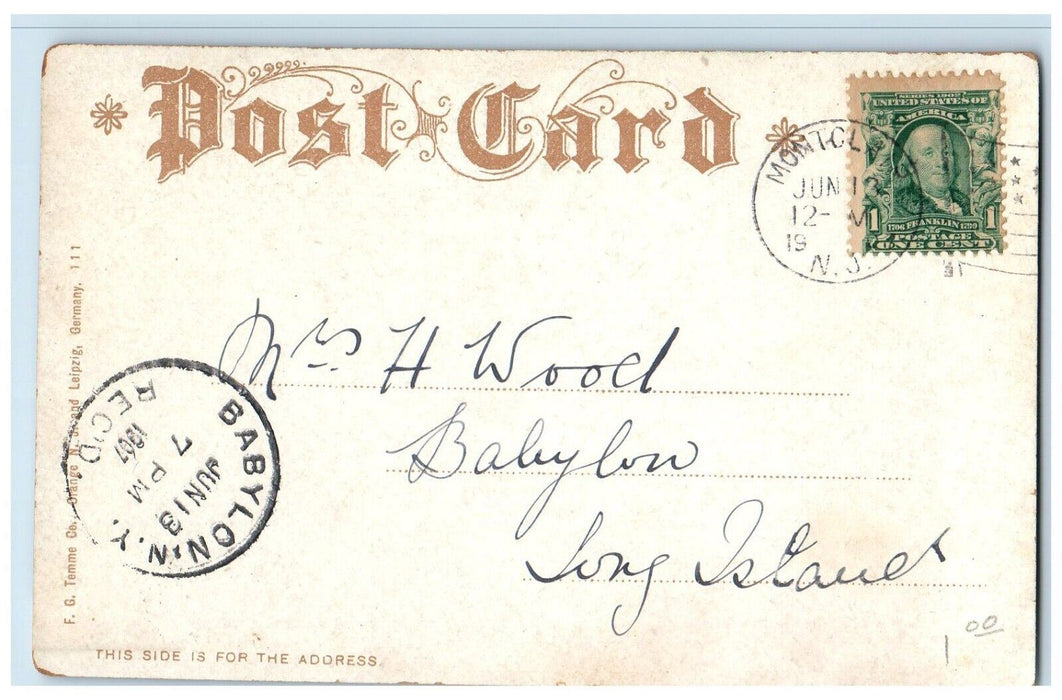 c1905 Steps To Eagle Rock Top Of Mountain Horse Carriage Montclair NJ Postcard