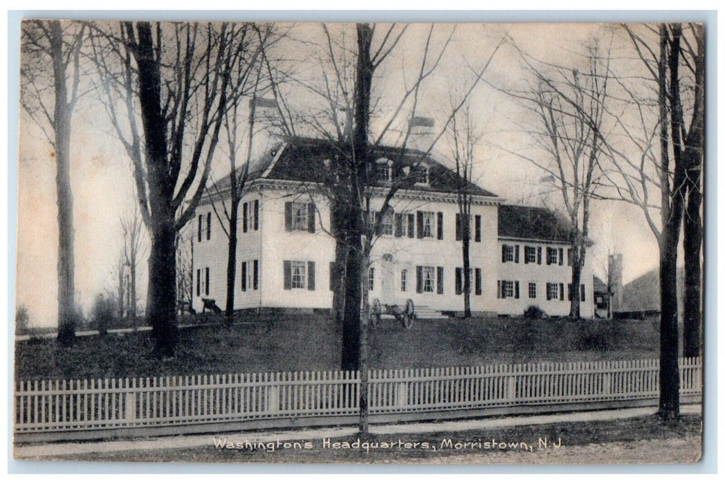 1907 Washington's Headquarters Cannon Morristown New Jersey NJ Antique Postcard