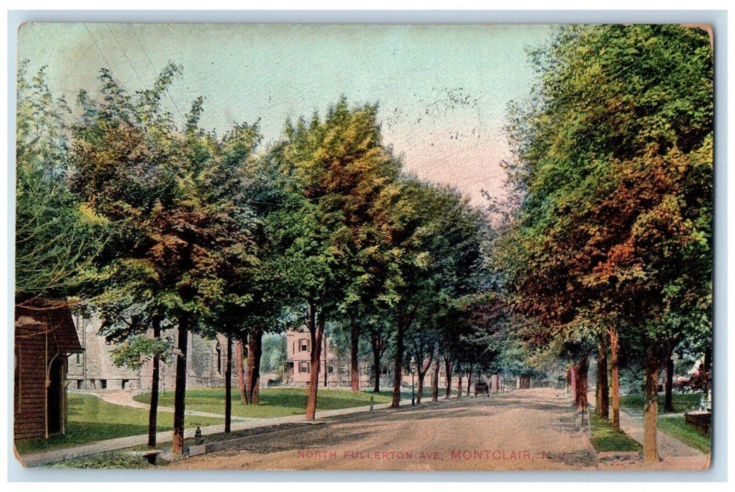 1907 North Fullerton Avenue Dirt Road Trees Montclair New Jersey NJ Postcard