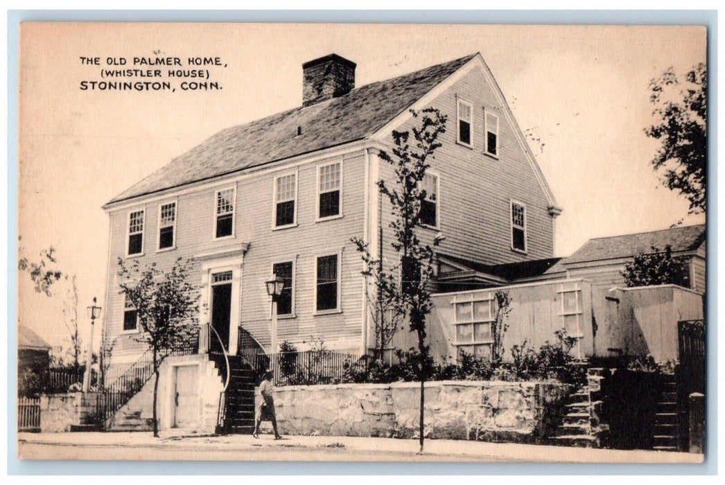 1949 The Old Palmer Home Whistler House Stonington Connecticut CT Postcard