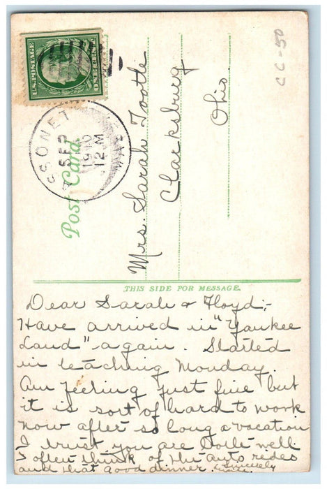 1910 Samuel Longfellow School William St. Falls River Massachusetts MA Postcard