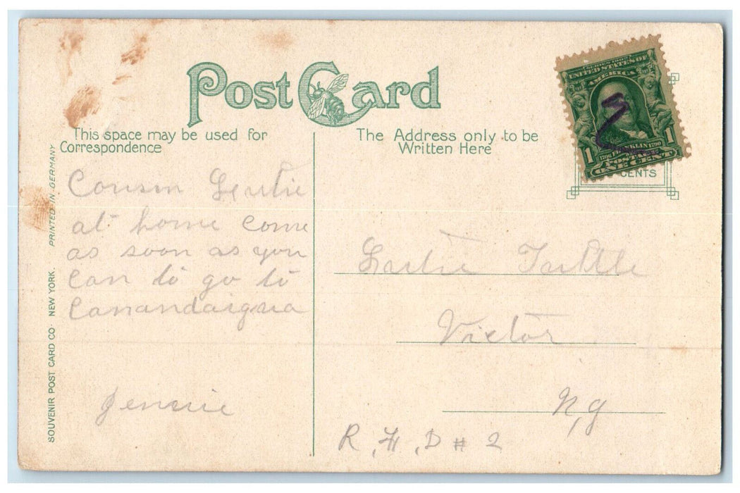 c1910 Trolley Car Train Railway Herald Square New York NY Antique Postcard